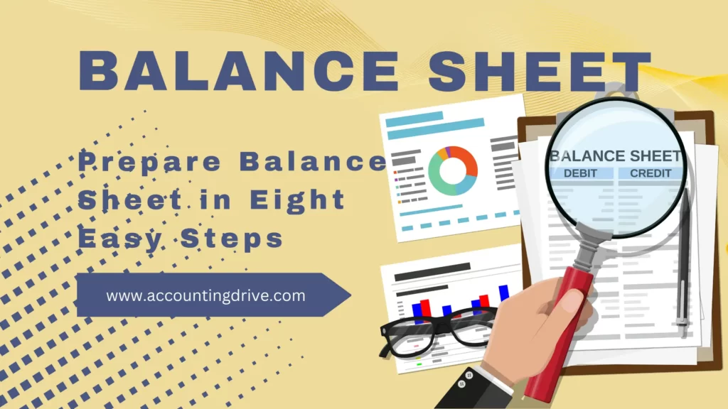 prepare balance sheet
